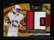 2024 Panini Select Jumbo Rookie Swatch Gold Prizm 7/10 Marvin Harrison Jr 3s8