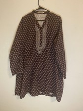 KHAADI Black Embroidered Kurta Women's Traditional Long Sleeve