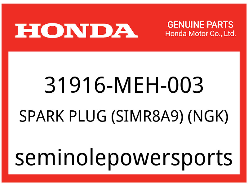Honda OEM Part 31916-MEH-003 SPARK PLUG SIMR8A9 NGK