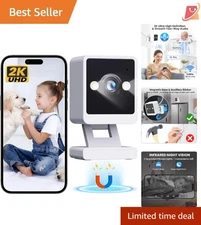Indoor Camera Wireless 2K HD Night Vision 2-Way Audio Motion Alert