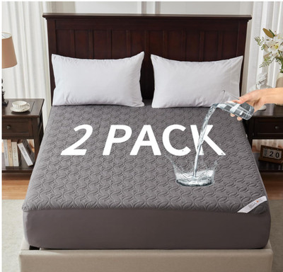 Protector colchón impermeable full (2 pack), ajuste 6''-15'', suave y transpirable