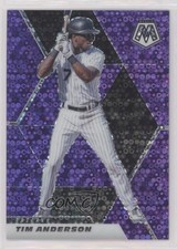 2021 Panini Mosaic Quick Pitch Purple Mosaic Prizm 15/50 Tim Anderson #20 0c2