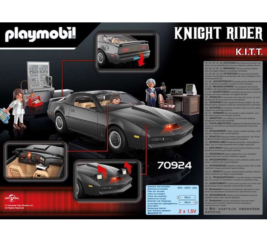 Playmobil 70924 : K.I.T.T. De K2000, Boîte Légèrement Abîmée, Jouet Neuf