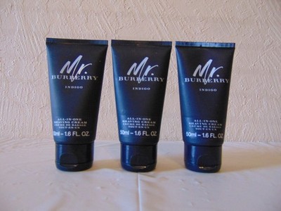 3 Mr. Burberry Indigo All In One Shaving Cream 1.6 Oz