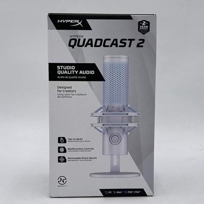 New HyperX Quadcast 2 20Hz - 20kHz Condenser Studio Microphone QDC002