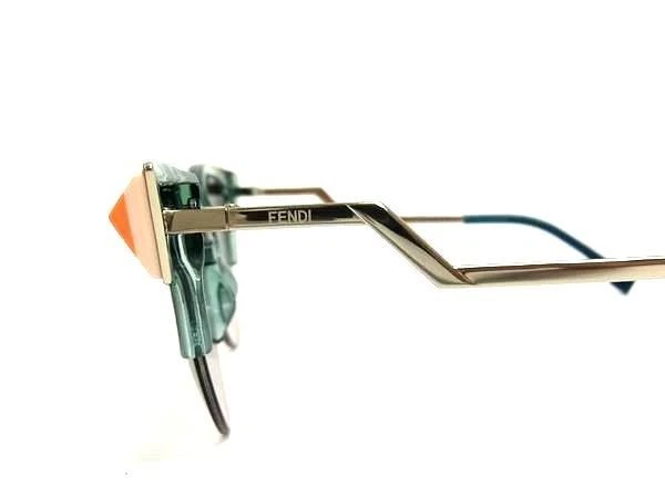 Очки солнцезащитные FENDI - FF 0041/N/S зеленые градиентные многоцветные пластиковые металлические унисекс - Изображение 3 из 4