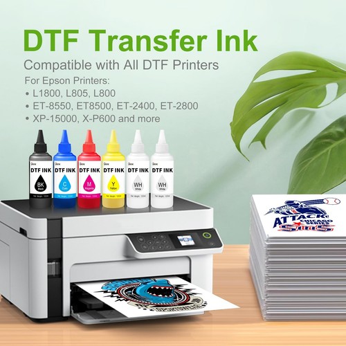 DTF Ink White 1000ml, Premium White DTF Printer Ink, DTF Ink Refill for ET-85... - Picture 2 of 8