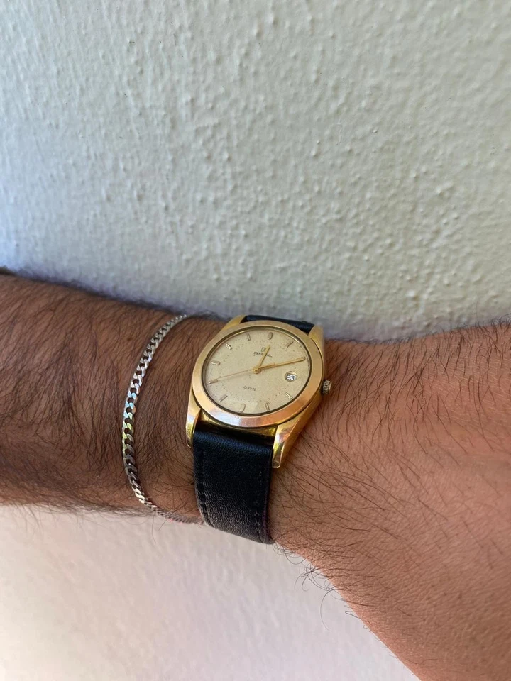 Raro Reloj Hombre Breil 10695 Hecho en Suiza Cuarzo Fecha 7 Joyas 35mm Años 90 Foto 4 de 4