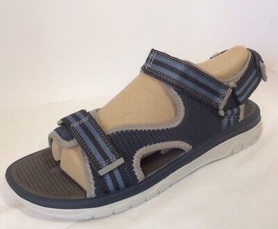 Clarks Cloudsteppers Balta Sky Navy Blue Men's Open Toe Sandals Size 11 ...