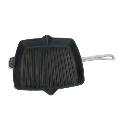 Staub Enameled Cast Iron Grill Pan Square 12  Pour Spouts
