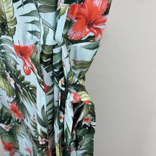 BANANA MOON NeW IQUITOSVOIL GULIA WRAP FLORAL MAXI DRESS SKY Green Sz L - Picture 8 of 10