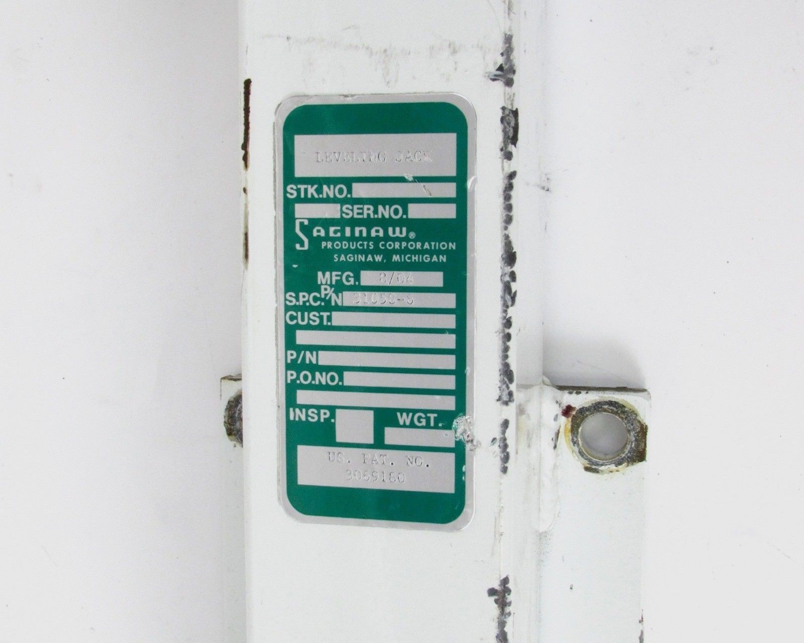 Saginaw/ Cignys 310586 Swivel Caster Leveling Jack w/ Brake 1800lbs