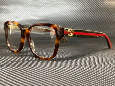 GUCCI GG0038ON 002 Havana Square 54 mm Women's Eyeglasses