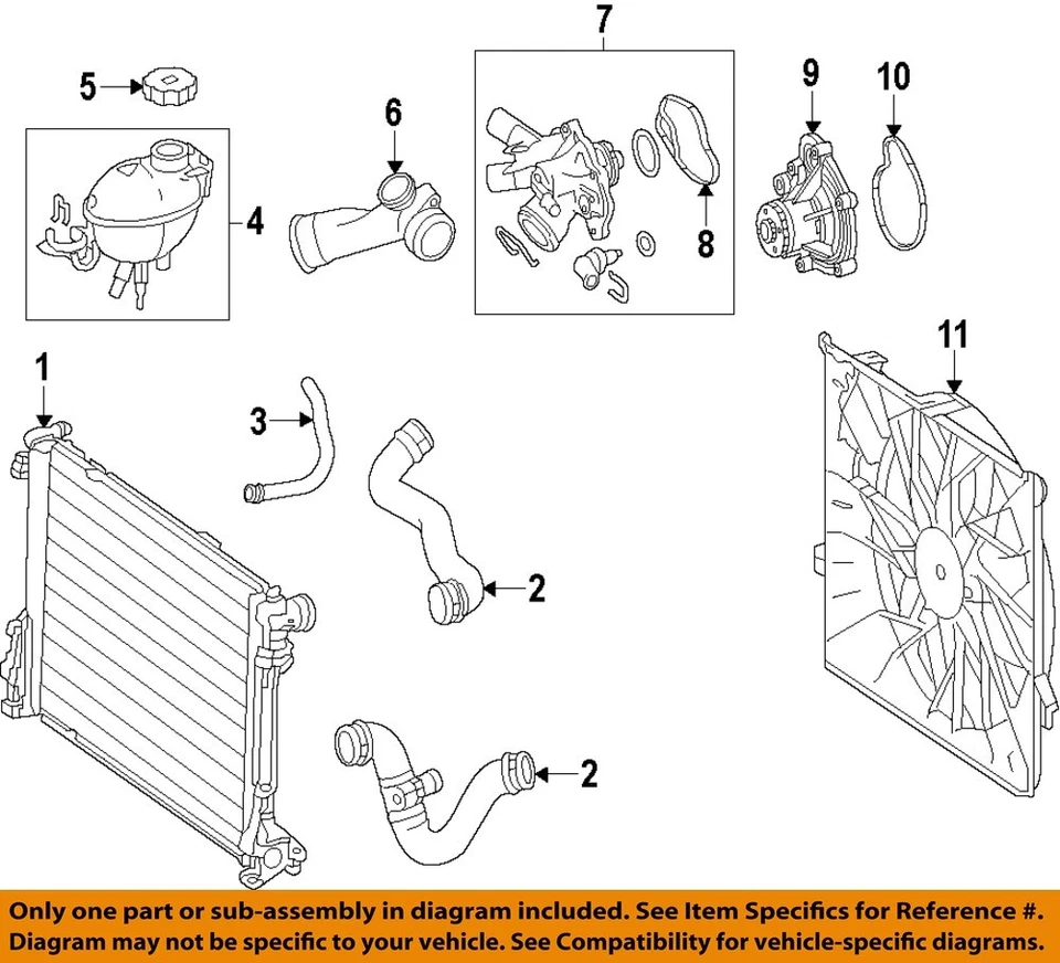 Used Radiator fits: 2013 Mercedes-benz Mercedes c-class 204 Type C250 Grade A Foto 3 de 4