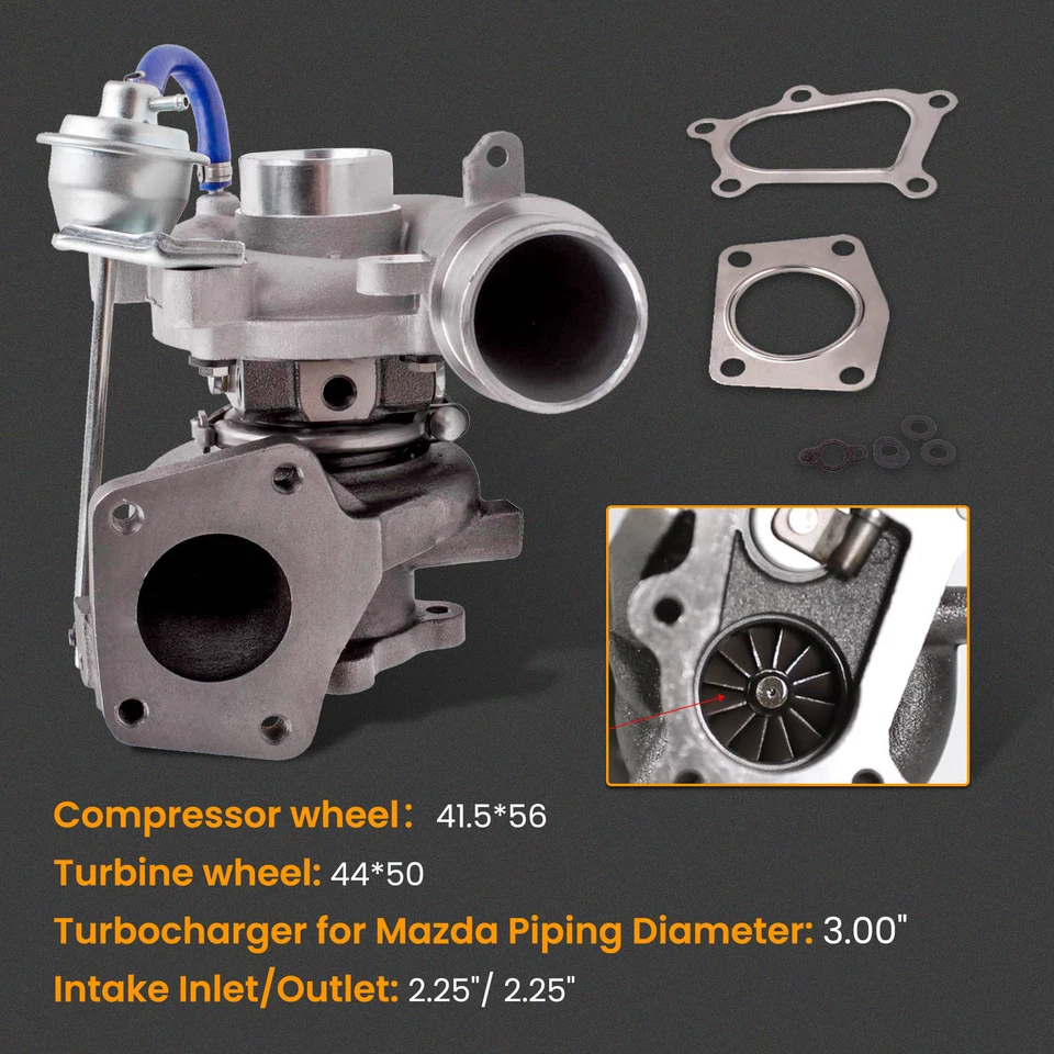 K04 K0422582 Turbo Turbocharger for Mazda CX7 CX-7 2.3L 53047109907 L33L13700C - Image 4 of 4