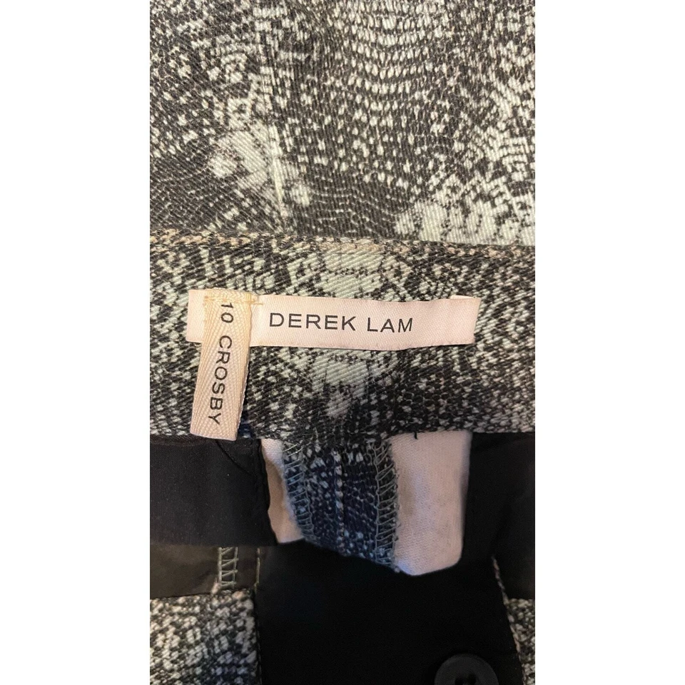 Pantalones Cortos Derek Lam 10 Crosby Verde Negro Estampado Puños Talla: 0 Foto 3 de 4