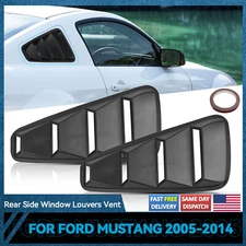 2Pcs 1/4 Quarter Side Window Louvers Scoop Vent Cover For Ford Mustang 2005-2014