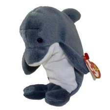 TY Beanie Baby - ECHO the Dolphin (6.5 inch) - MWMTs Stuffed Animal Toy