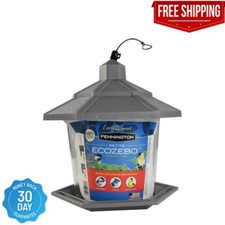 Pennington Gray Plastic Hopper Chickadee Wild Bird Feeder 2.5 LB Capacity