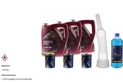12L MANNOL Motoröl SAE 10W-60 RACING+ESTER inkl. Additiv Auslaufschlauch