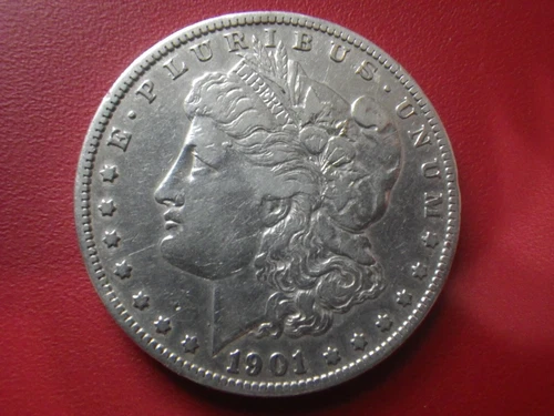 1901S Morgan Silver $ in AU Nice Lustrous Condition-Mintage LTD 2.384 M. pieces!