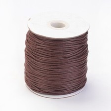 100Yard Brown Waxed Cotton Thread Cord for Hand Sewing Knotting String Beading