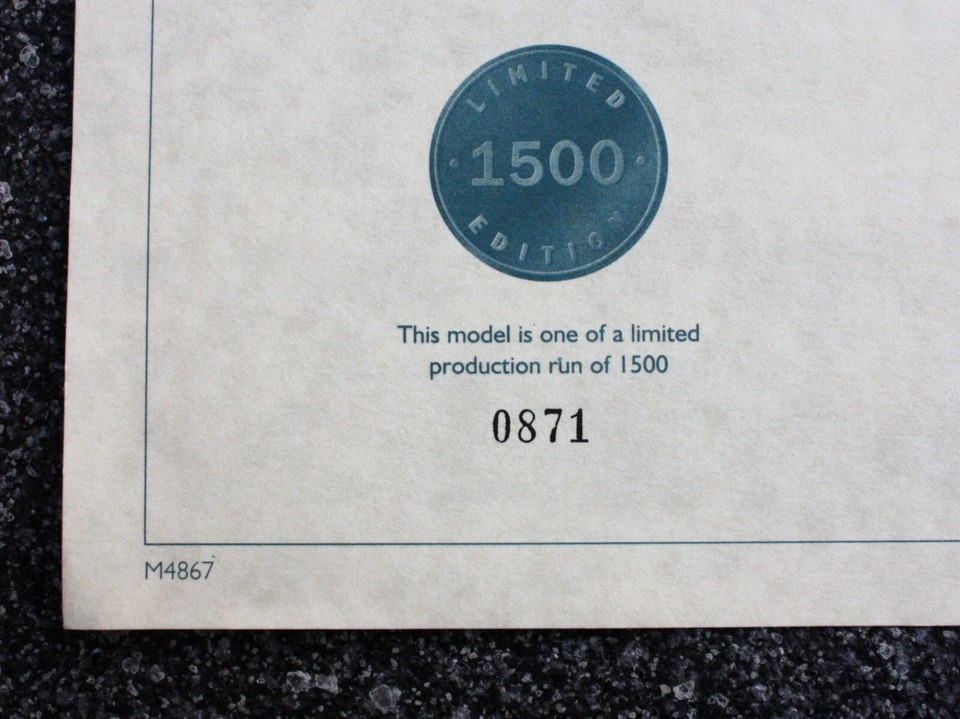 Original Hornby Ltd Edition Certificate for 'The Irish Mail' train pack