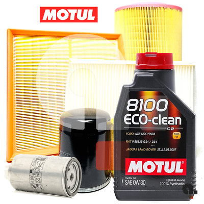 Inspektionskit Für Audi A1 1.4 Tdi Von 2014 90cv 4 Filter+4LT Öl Motul 0W30