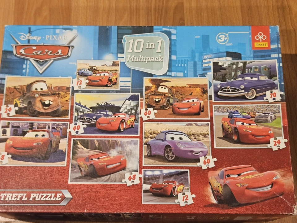 TWO RARE TREFL Disney Mickey Mouse / Pixar Cars 10-in-1 Multipack Jigsaw Puzzles - Image 4 of 4