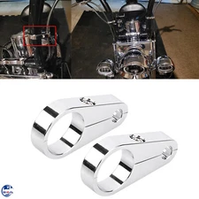 1-1/4" Chrome Clutch Cable Brake Line Clamp for Harley Aluminum Frame Handlebar