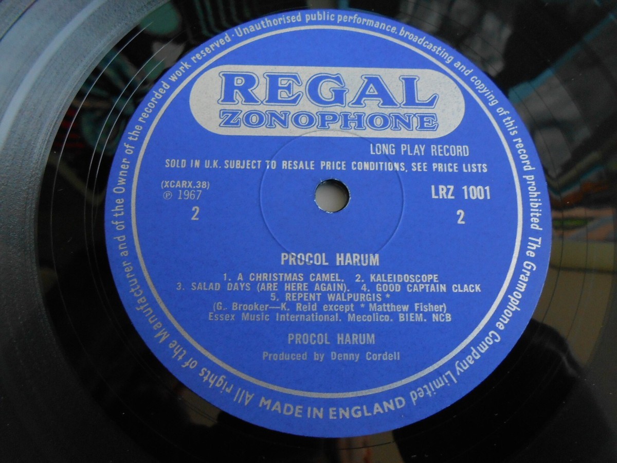 PROCOL HARUM - S/T - 1st PRESS - UK - MONO - REGAL - COMPLETE 