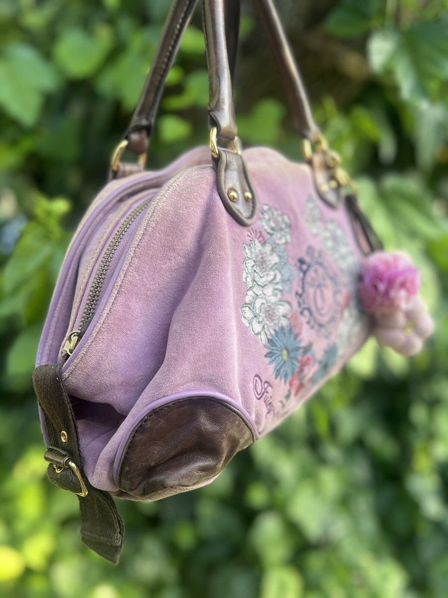 Dusty Purple Floral Botanical Garden Juicy Couture Handbag Dusty Purple Floral Botanical Garden Juicy Couture Handbag