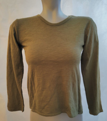 Me Jane Olive Green T-Shirt Top Size Jr's L NWT