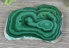 Malachite Stalactite Slice from Congo 9.3 cm   # 18924