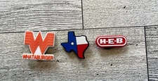 Set of 3 Texas Style Whataburger/HEB/Texas Charms compatible with crocs.