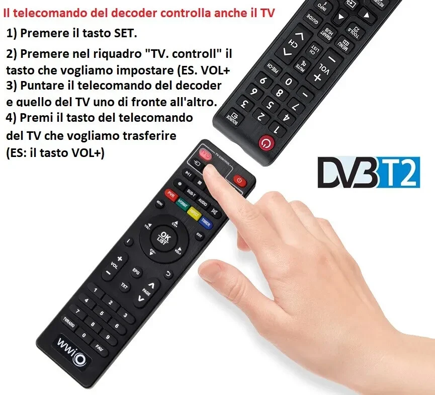 Decoder Digitale Terrestre Dvb-T2 HD HDMI Hevc H265 10 bit Mini Stick Ricevitore - Immagine 2 di 4