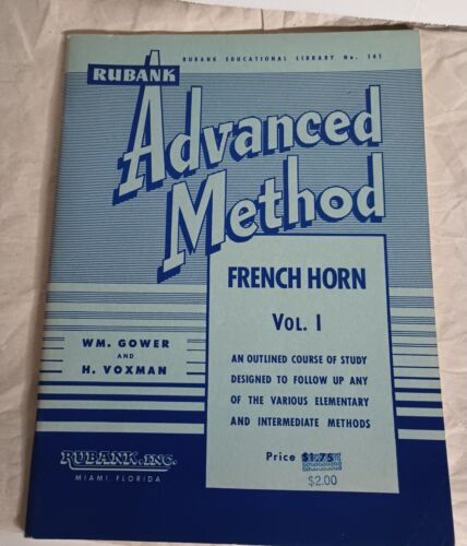 Rubank Advanced Method For French Horn Volume 1 VG Condition - Afbeelding 1 van 4