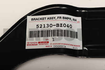 52130BZ040 Genuine Toyota BRACKET ASSY FR BUM 52130-BZ040 | eBay