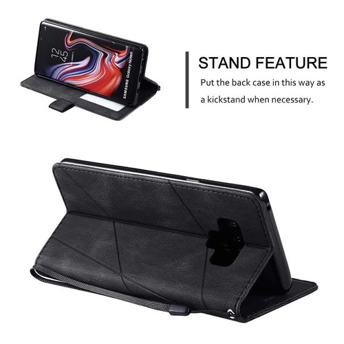 For Samsung S20 S7 S8 S9 S10 Plus Note 9 Magnetic Wallet Case Flip Leather Cover - Picture 7 of 33
