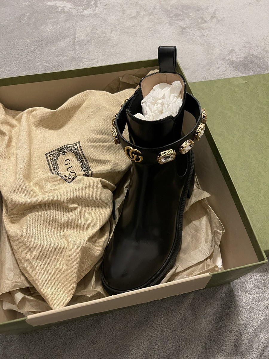 Gucci Leather Ankle Boot With Belt 36.5 W/Box | eBay Gucci Leather Ankle Boot With Belt 36.5 W/Box | eBay