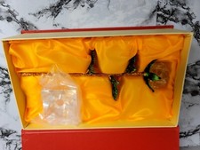 AliveRose~ Rosa in cristallo a stelo lungo K9 con supporto~ Nuovo con scatola