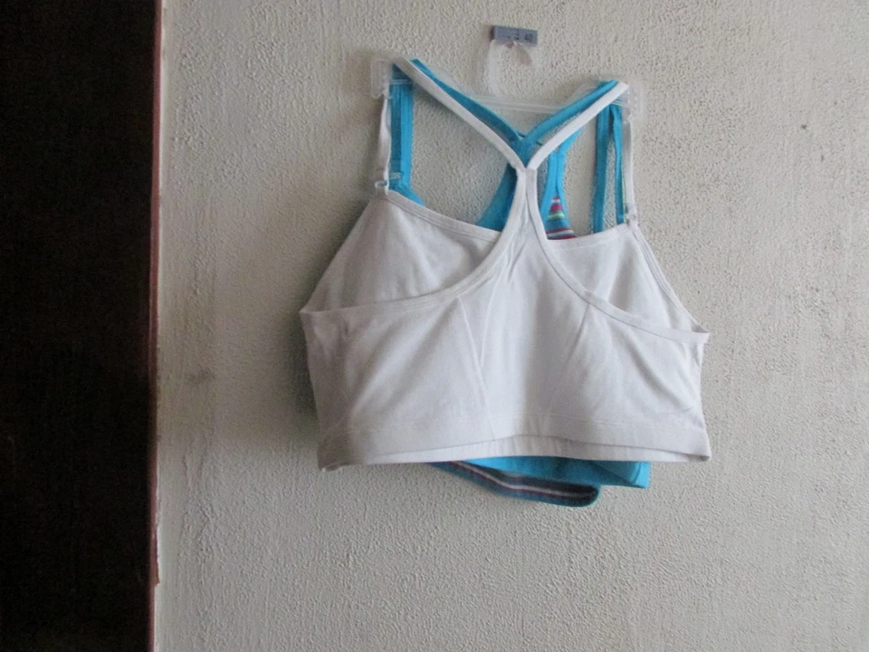 Новый с Ярлыками ~ 3 PK. ЖЕНСКАЯ ЛУЧШАЯ ФОРМА, RACERBACK СПОРТИВНЫЙ БЮСТГАЛЬТЕР SZ. 40, A/B/C чашка. БАЗОВЫЙ СЛОЙ - Изображение 2 из 4