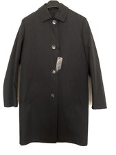 New Emiliovisconti Ladies 4 Buttons Rain Coat,size42,col.black.made In Italy.