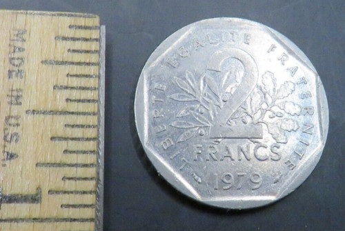 1979 France Coin 2 Francs KM# 942.1 Europe French Foreign Coins