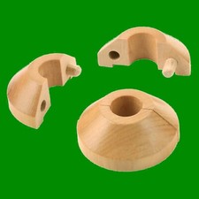 8x Verniciato Acero Legno Radiatore Tubo Collari per 15mm Tubo Easy Fit Cover