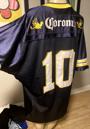 Corona Beer Football Jersey Mens XXL Sewn Embroidered Logo #10 cbh - Picture 1 of 9