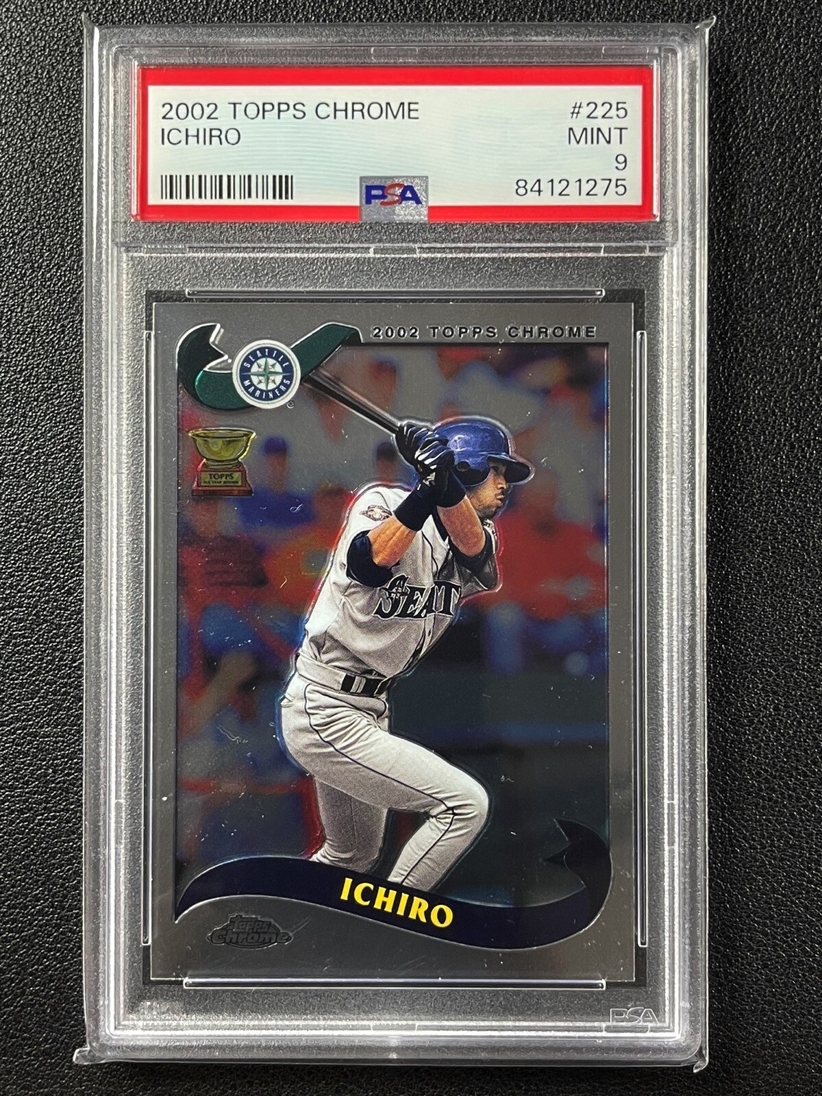 ICHIRO SUZUKI PSA 9 2002 TOPPS CHROME BASEBALL #225 2ND YEAR ROOKIE CUP MINT 275