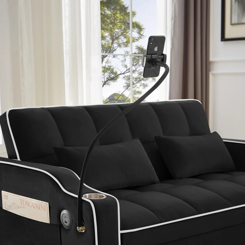 1 versatile foldable sofa bed in 3 lengths, modern sofa sofa sofa velvet. - Image 4 of 4