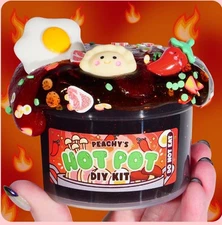 PEACHYBBIES PEACHY'S NEW HOT POT SLIME DIY KIT🔥🔥🔥 SPICY GINGER SCENT!!