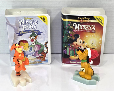 2 McDonald's Happy Meal Toys Walt Disney's Video Showcase Tigger Pluto Vtg 2000